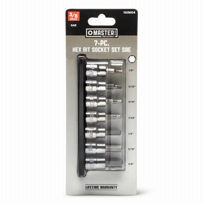 7-Pc. SAE Hex Bit Set – 3/8 In. Drive