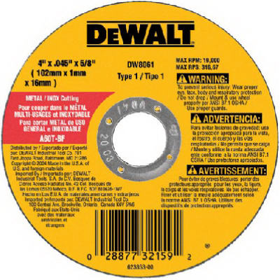 Thin Metal Cut-Off Wheel – 4"