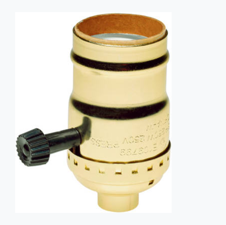 Incandescent Metal Shell Medium Base 3-Way Lamp Socket –250-Watt | 250-Volt