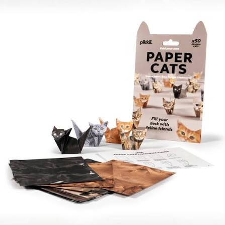 Pikkii Origami Craft Kit – Paper Cats – Set of 50