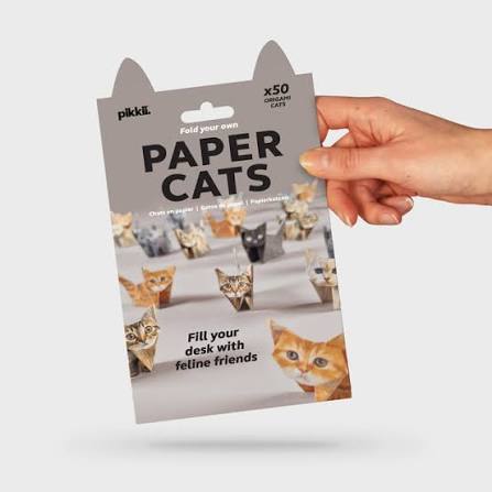Pikkii Origami Craft Kit – Paper Cats – Set of 50