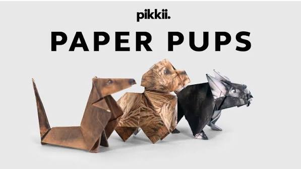 Pikkii Origami Craft Kit – Paper Dogs – Set of 50