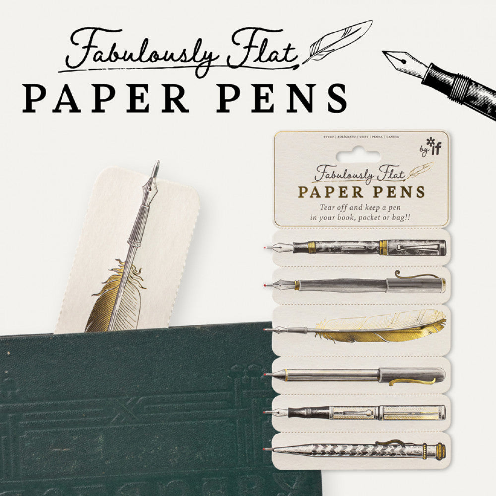 Fabulously Flat Tear-Off Paper Pens – Set of 6