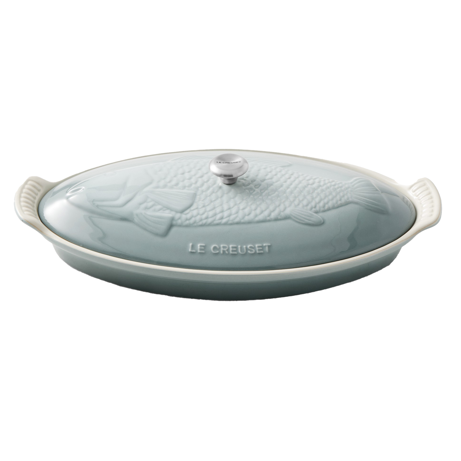 Le Creuset Stoneware Oval Fish Baker – 1.75qt. – Sea Salt – S