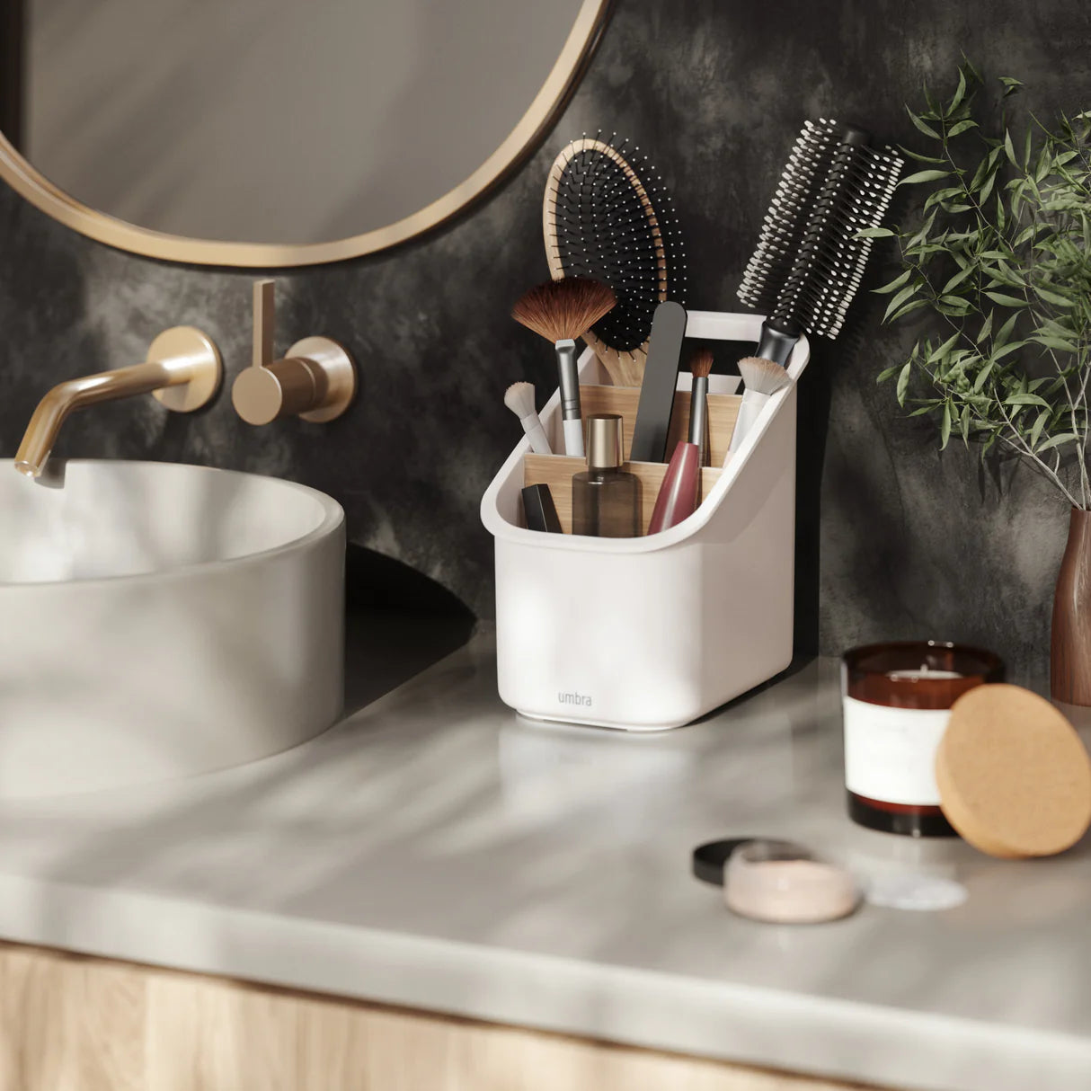 Umbra Bellwood Utensil Holder – White – (Utensils Not Included)