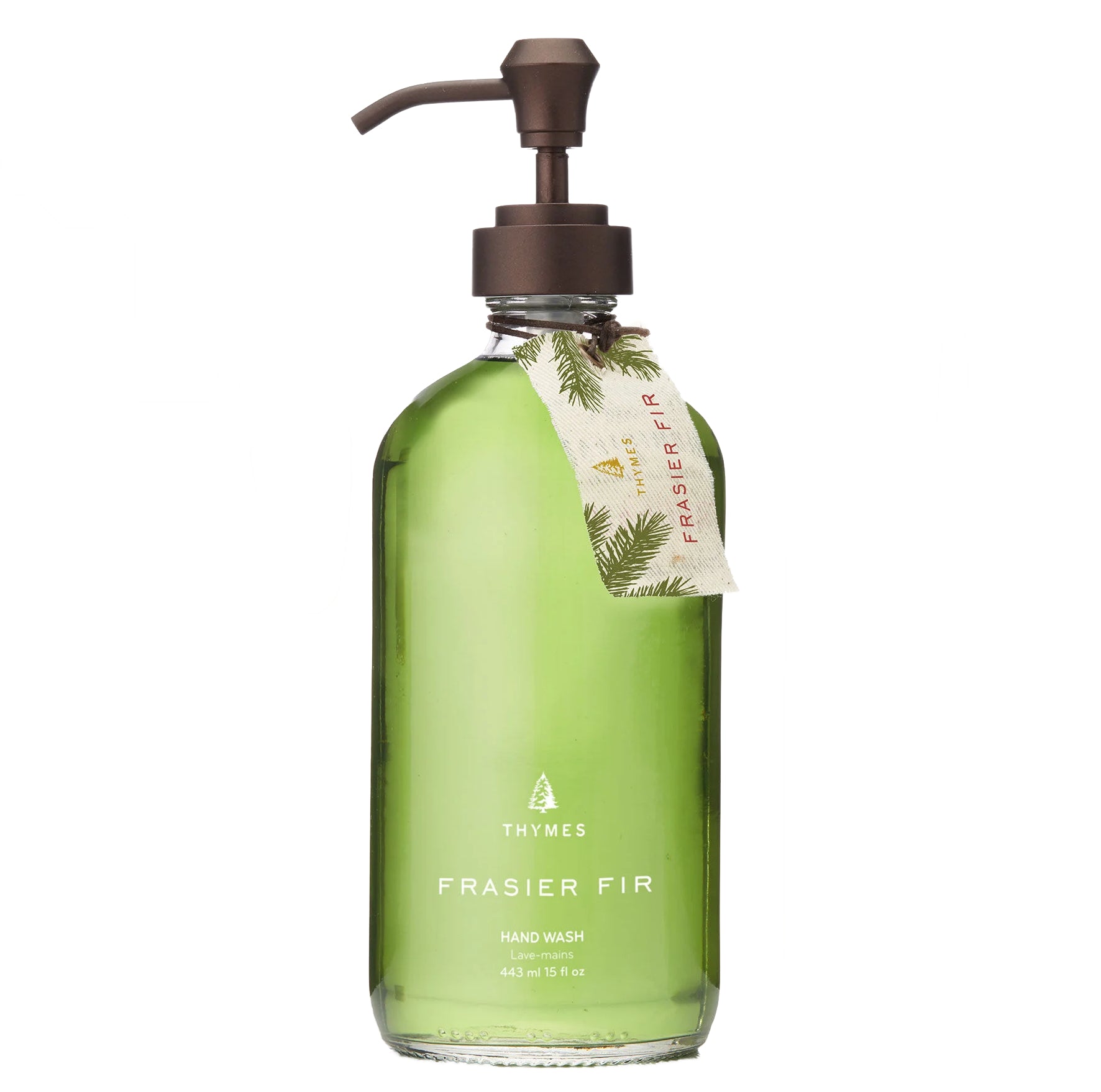 Thymes Frasier Fir Glass Vessel Hand Wash – 15oz