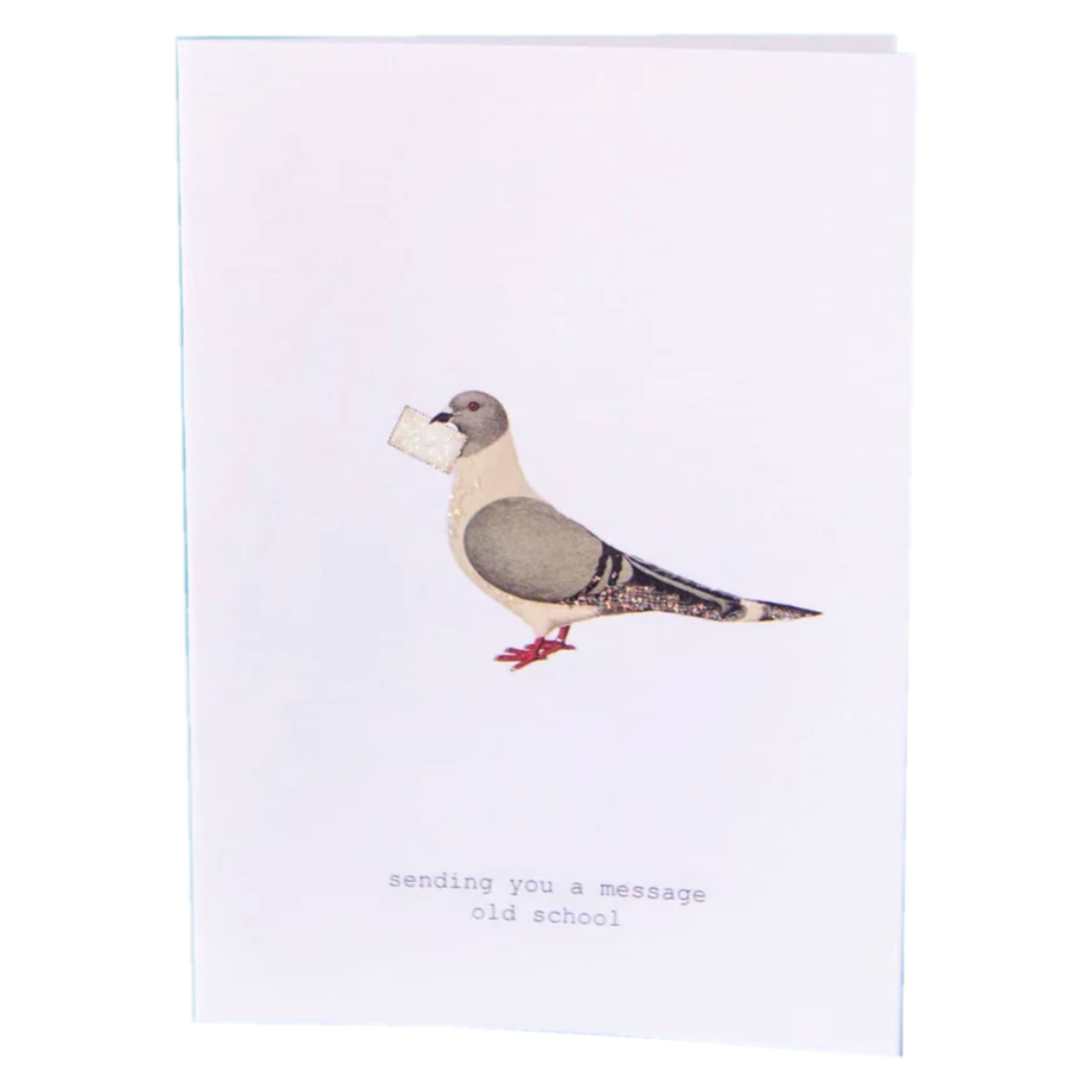 Sending You A Message Glitter Greeting Card – 3.5" x 5"