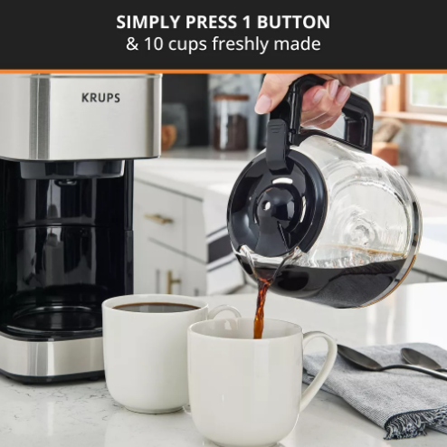 Cafetera de goteo digital Krups Simply Brew - 10 tazas