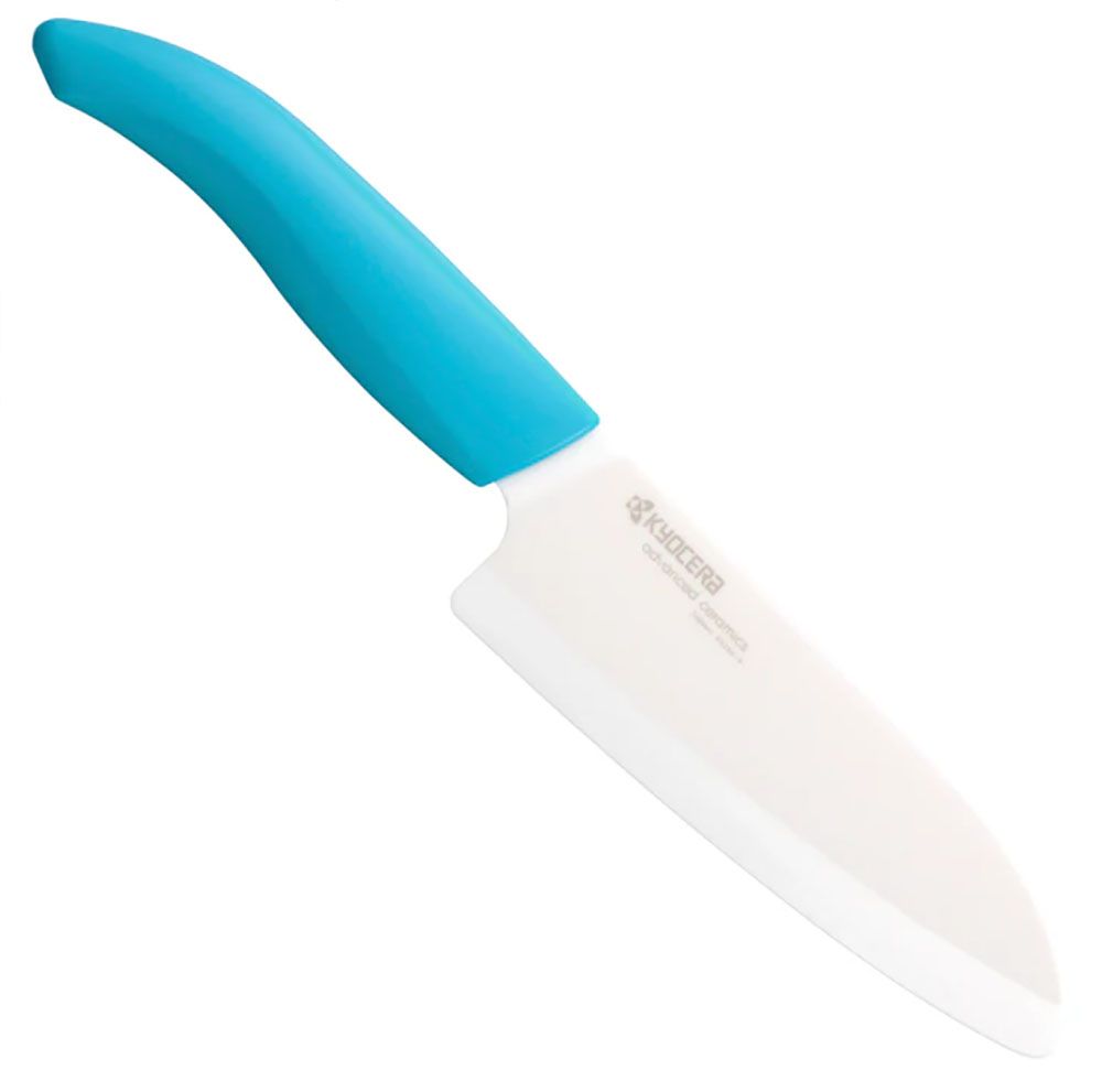 Kyocera Ceramic Santoku Knife – 5.5" – Blue/White