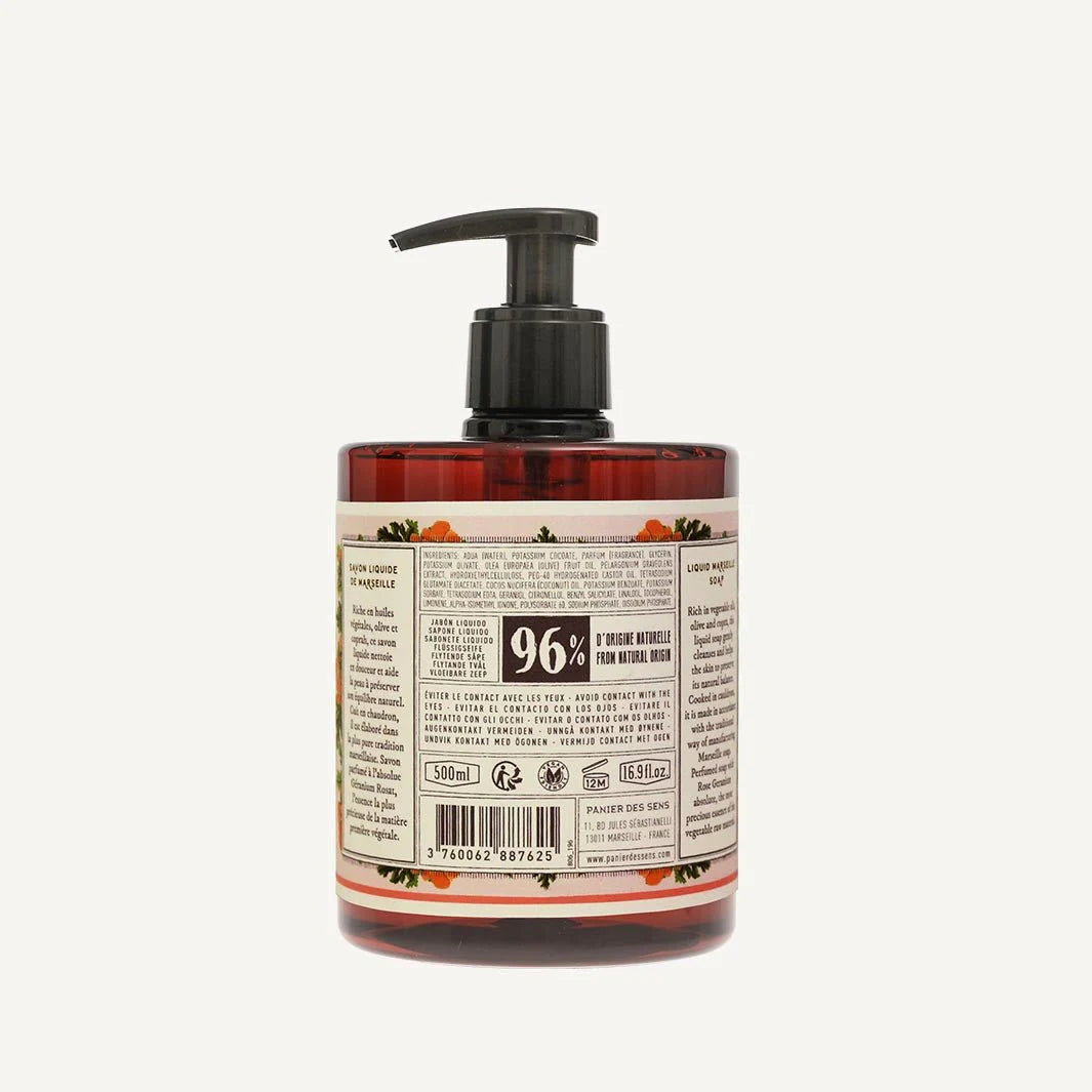 Panier Des Sens Liquid Marseille Soap – Rose Geranium Savon - 16.9oz.