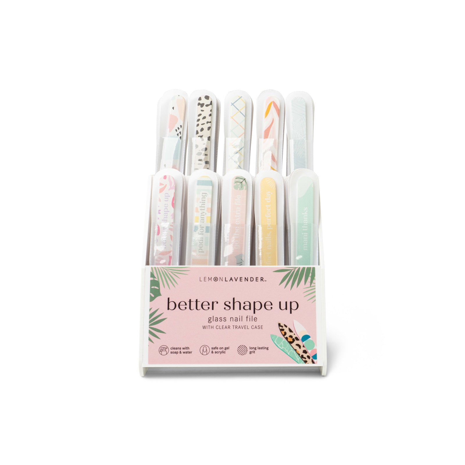 Glass Nail Files – Assorted Colors – Each Sold Separately