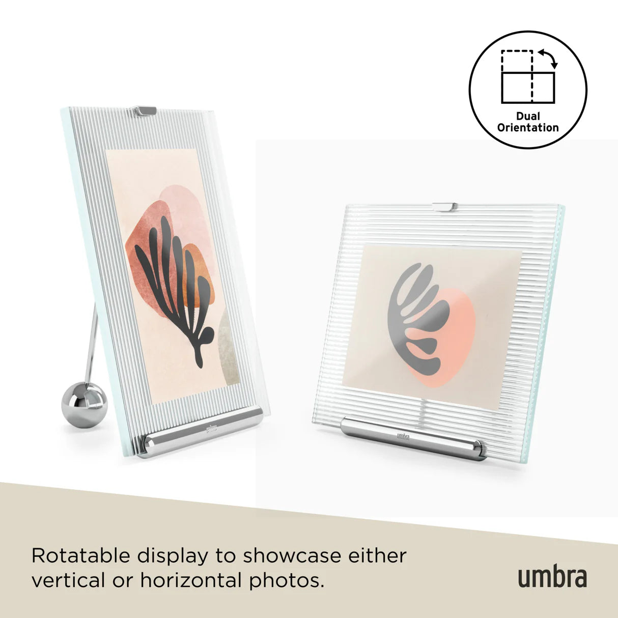 Umbra Flute Picture Frame - Chrome – 5" x 7"