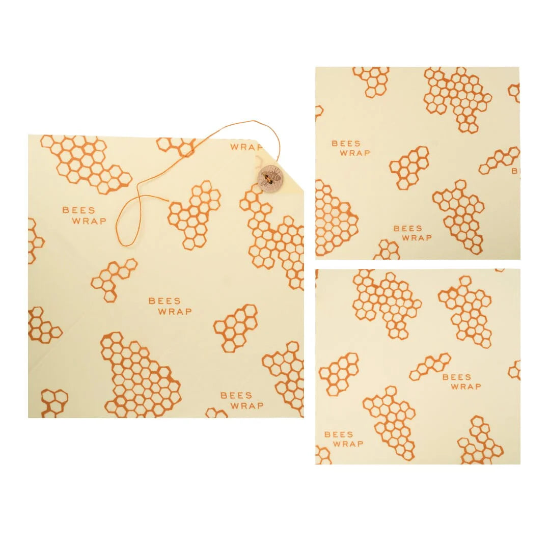 Bees Wrap Eco Friendly Food Storage Lunch Wrap 3Pk – Honeycomb