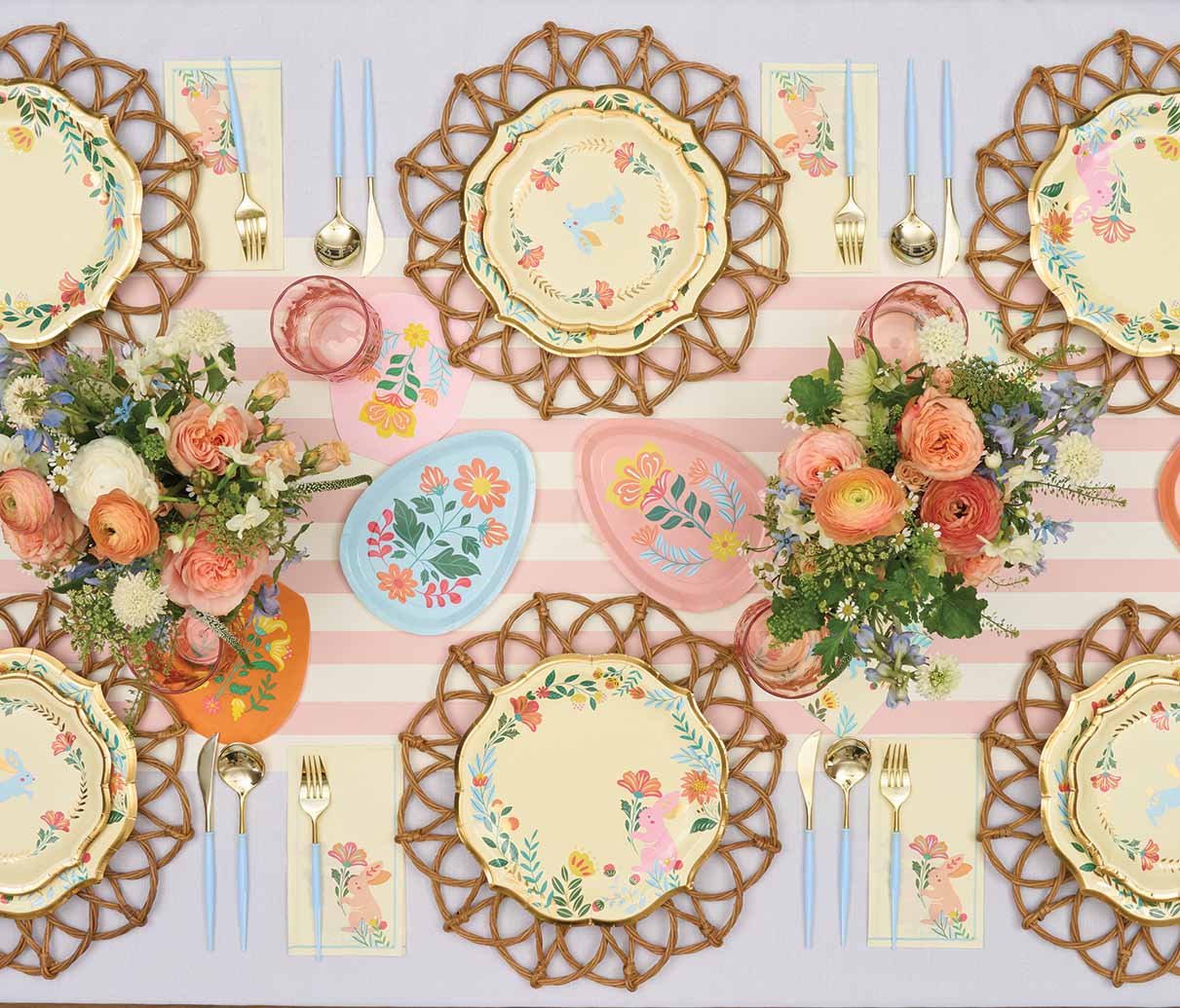 Platos de Papel Ondulados Sophistiplate – Paquete de 8 – Pascua Folclórica
