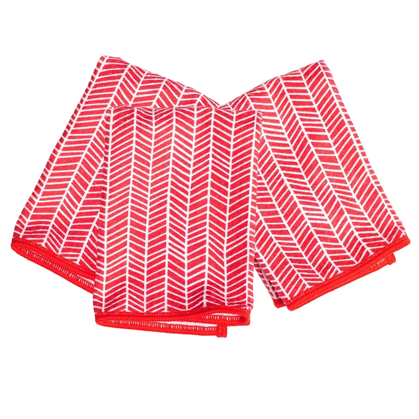 Once Again Anywhere Mighty Mini Towel - 13" – Red – Set of 3