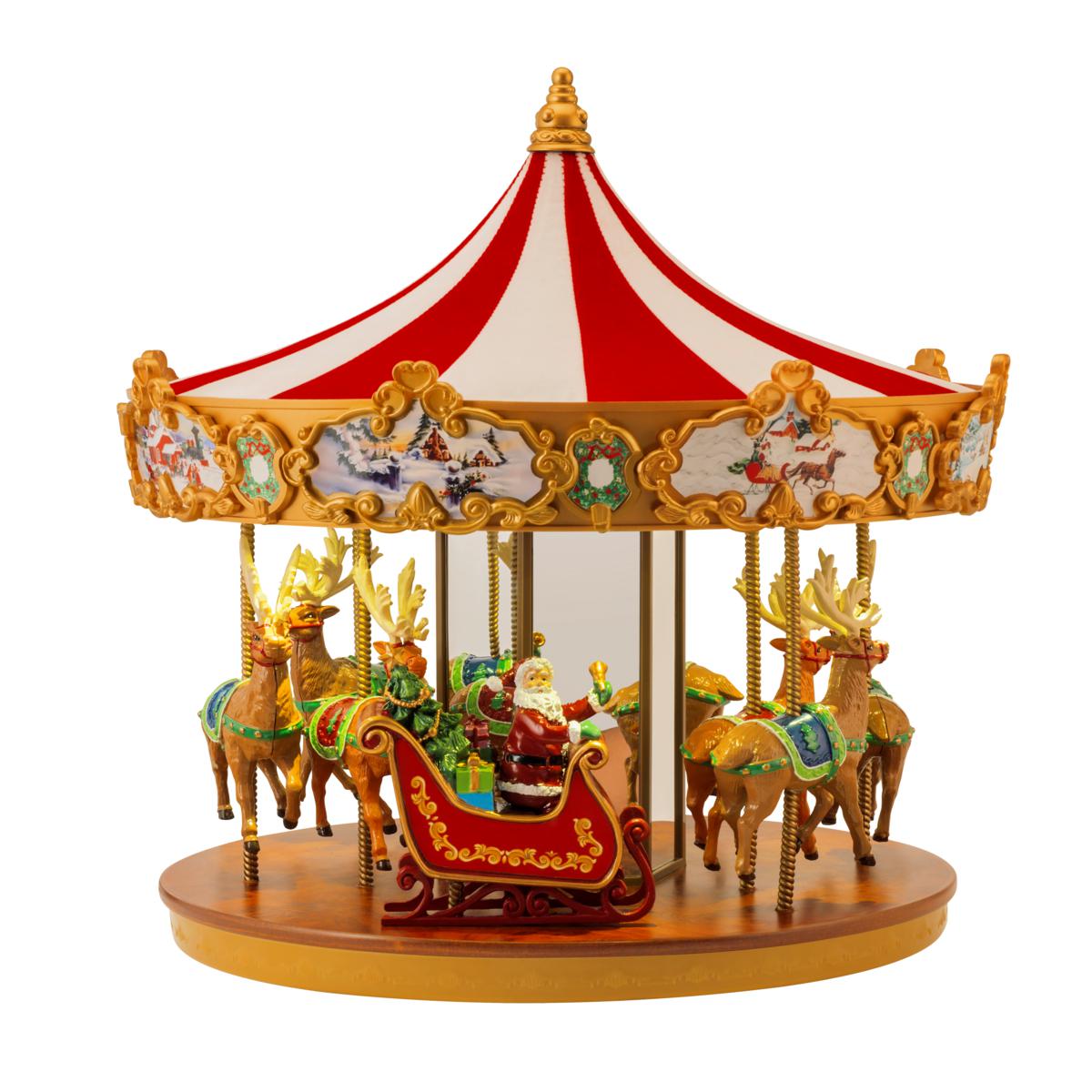 Mr. Christmas Very Merry Animated & Musical Carousel – 12"