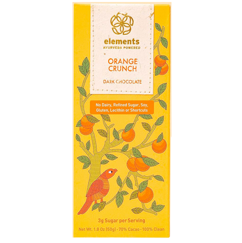 Elements Truffles Chocolate Bar – 1.8 oz. – Orange Crunch **
