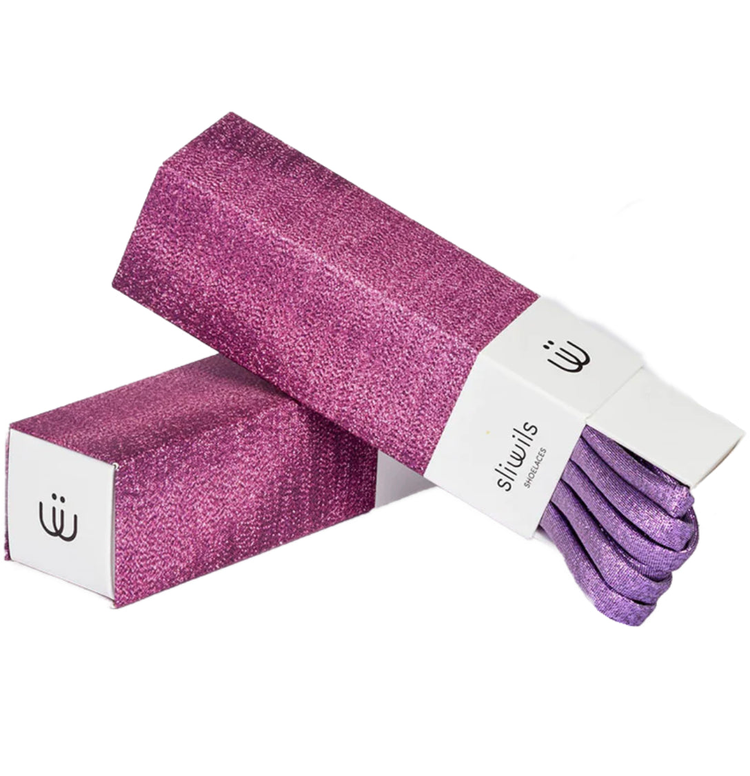 Sliwils Manhattan Shiny Shoelaces – Purple