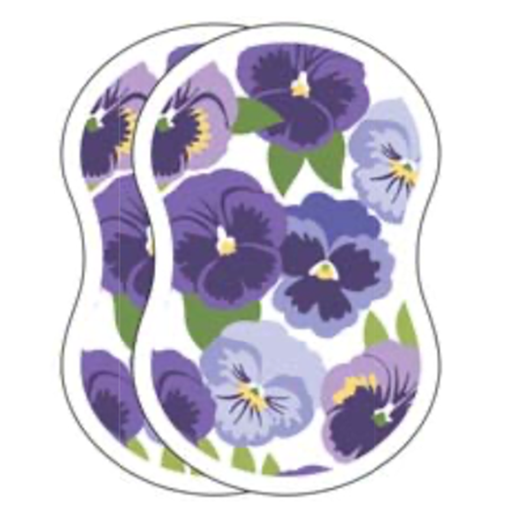 Ritz Toss Pop Up Sponges – Pansies – 2 Pack