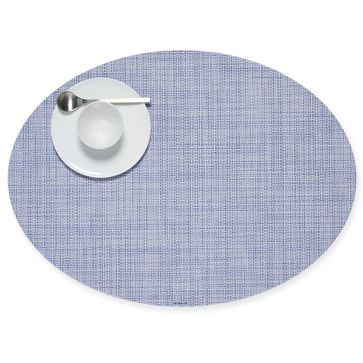 Chilewich Mini Basketweave Oval Placemat – Periwinckle – S