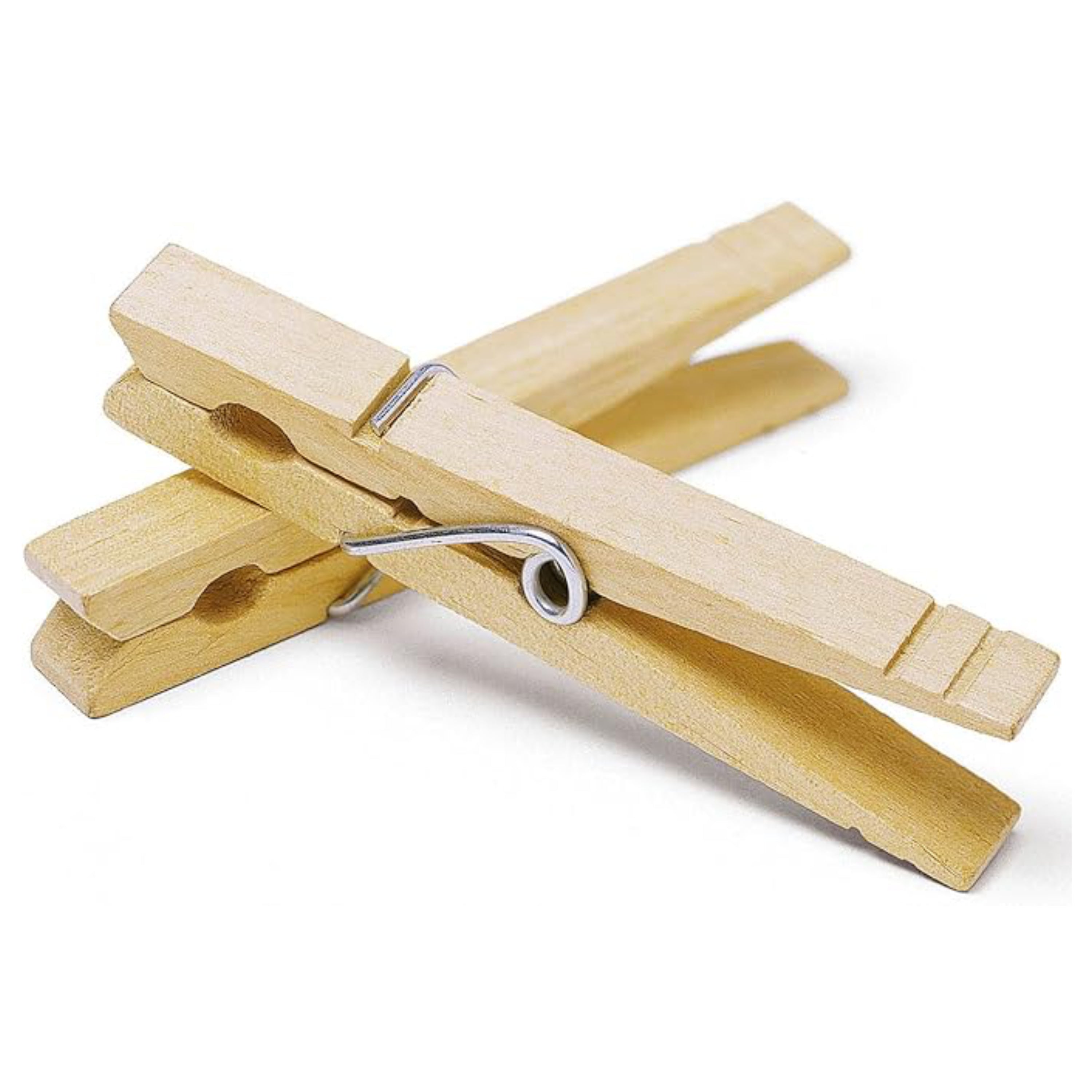 Household Essentials Solid Wood Clothespins 50 Pack Laundry