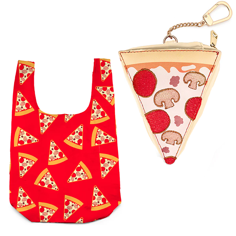 Living Royal 2 in 1 Bag Charm + Shopper Bag Inside – Pizza