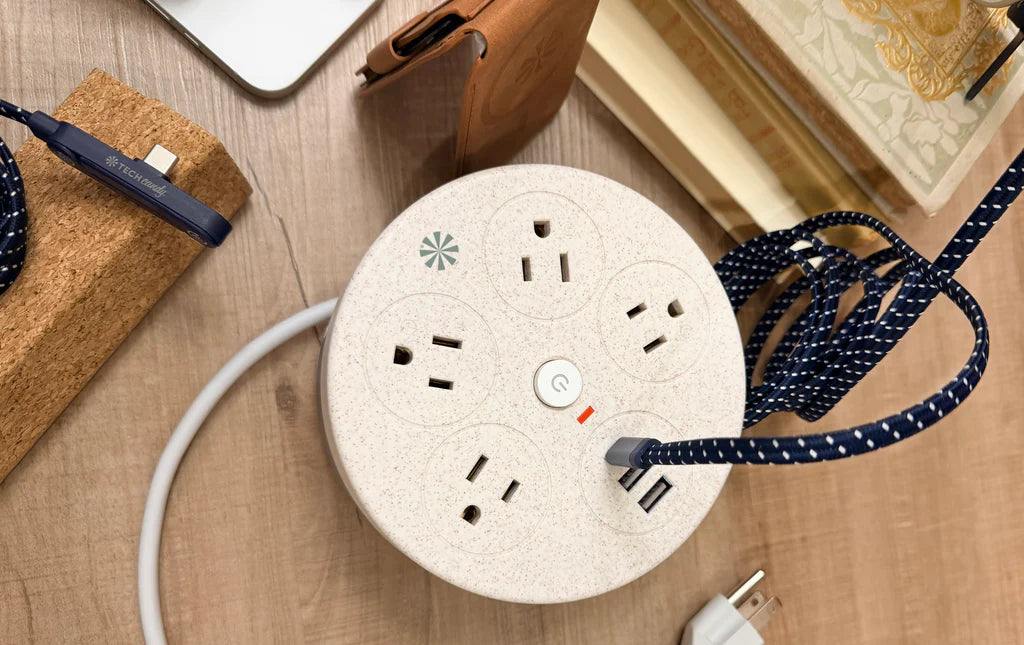 Tech Candy Power Go Round Charging Hub with Twist-Inside Cord