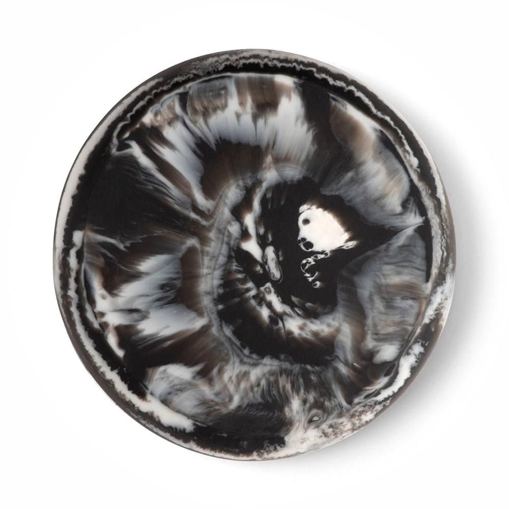 Blue Pheasant Hugo Swirled Resin Serving Bowl – Black – Small