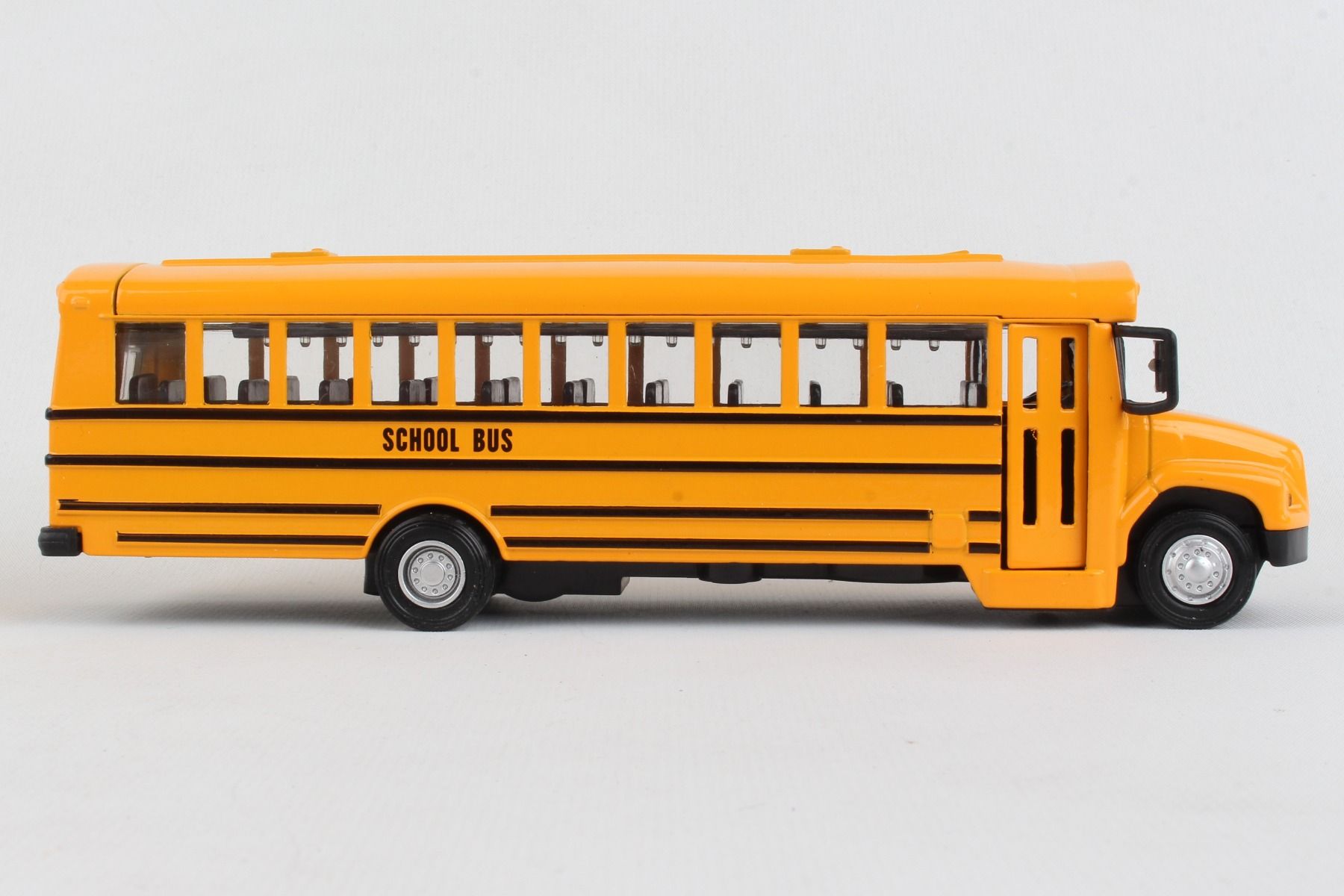 Road Marks Pullback Die-Cast Metal Toy School Bus – 7.5"