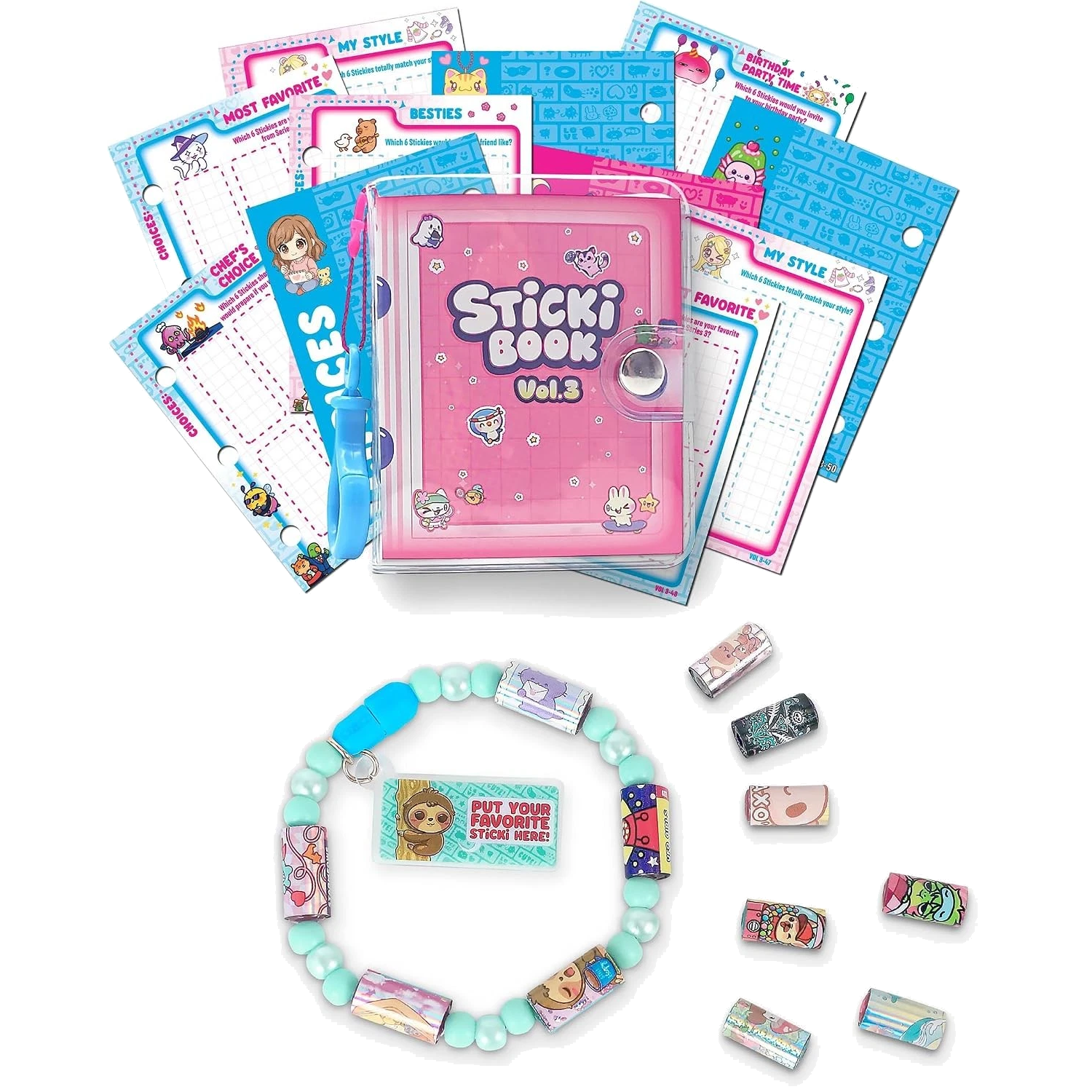 Sticki Rolls – Sticki Book Series 3 Wearable Shareable Sticker Bracelets