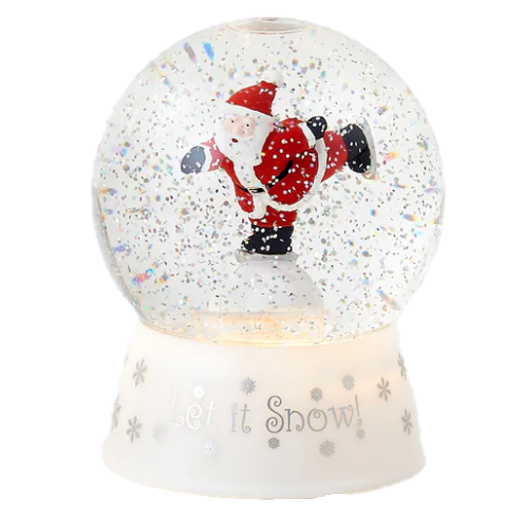 Revolving Lit Santa Swirling Globe