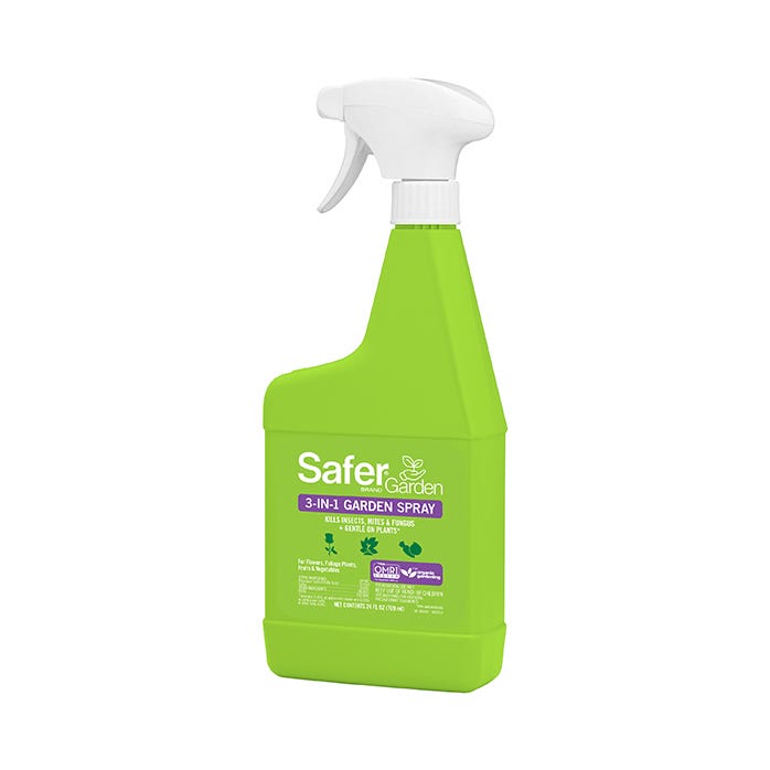 Safer 3 en 1 Insecticida y Fungicida Orgánico en Spray para Jardín – 24 oz.