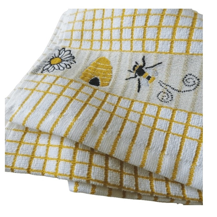 Samuel Lamont Poli Dri 100% Cotton Dish Towel – Bees – Pack of 2