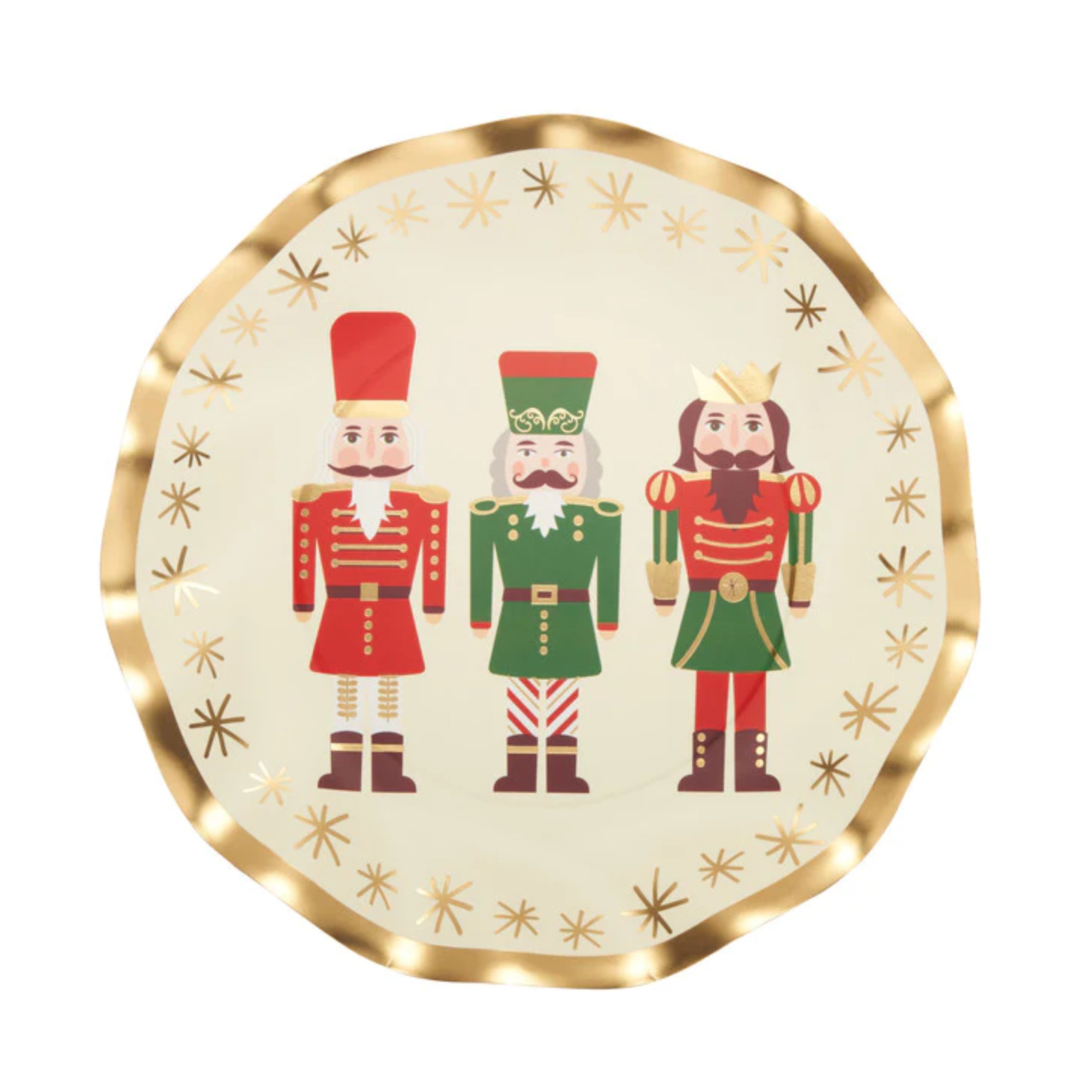 Sophistiplate Wavy Nutcracker Paper Salad & Dessert Plates – 8pk