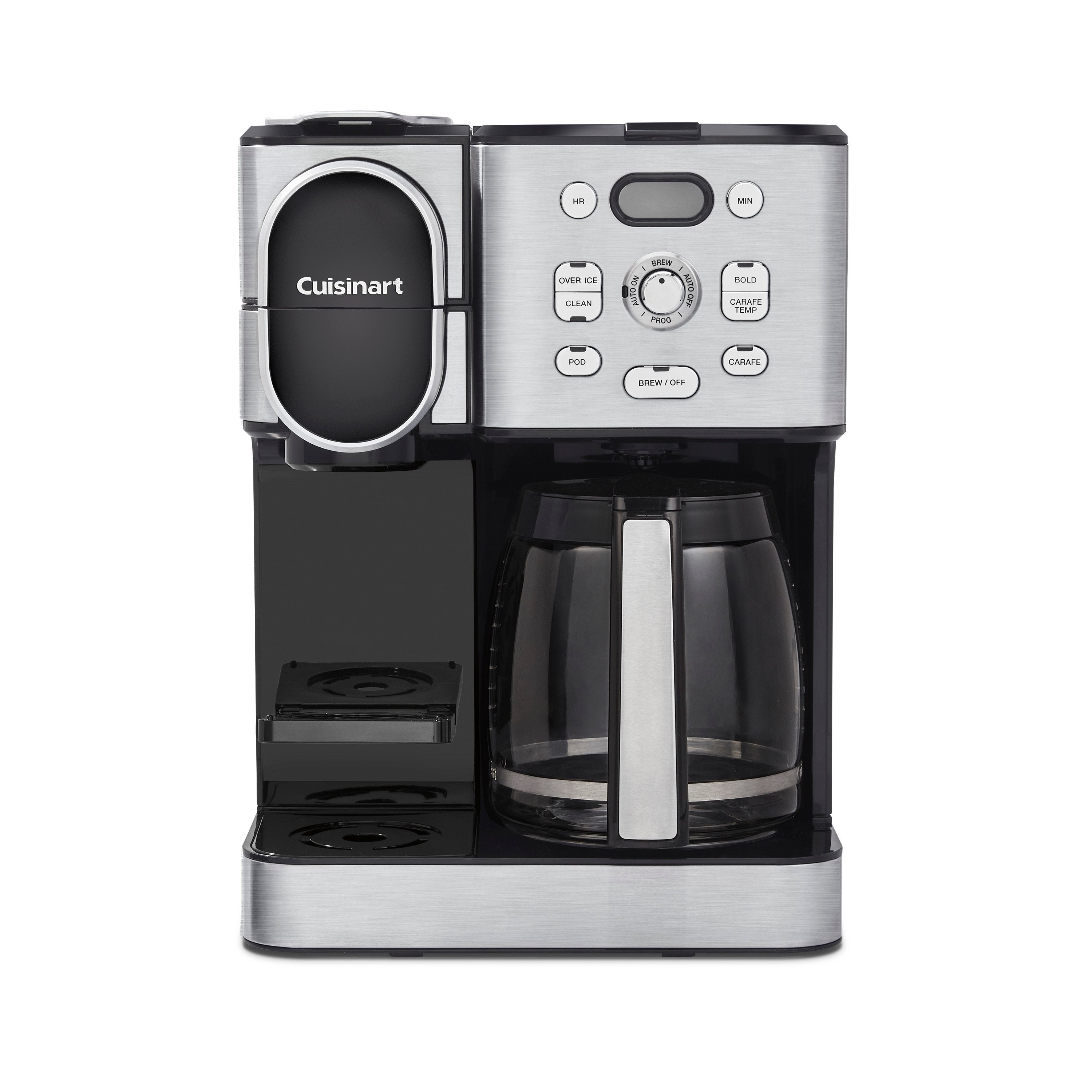 Cuisinart Stainless Coffee Center 2-IN-1 Drip and Pod Coffeemaker – Single Cup to 12 Cup