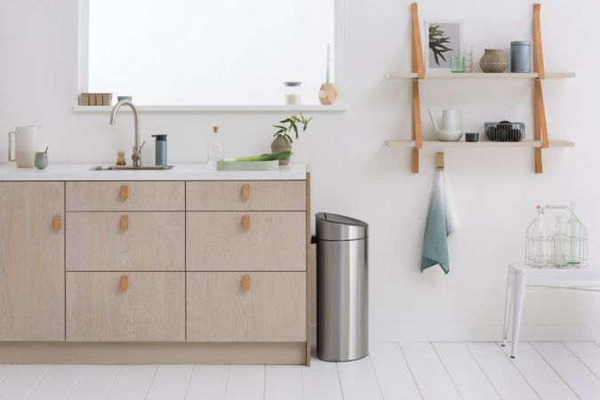 Brabantia Touch Bin – Matt Steel Fingerprint Proof – 40L - 10.5G - LOCAL UPPER EAST SIDE DELIVERY ONLY