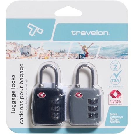 TSA Approved Combo Luggage Locks - 2-Pack
