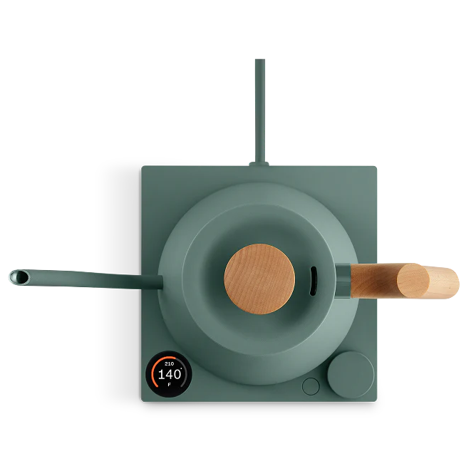 Fellow Stagg EKG Pro Electric Pour-Over Kettle – Smoke Green| Maple Handle