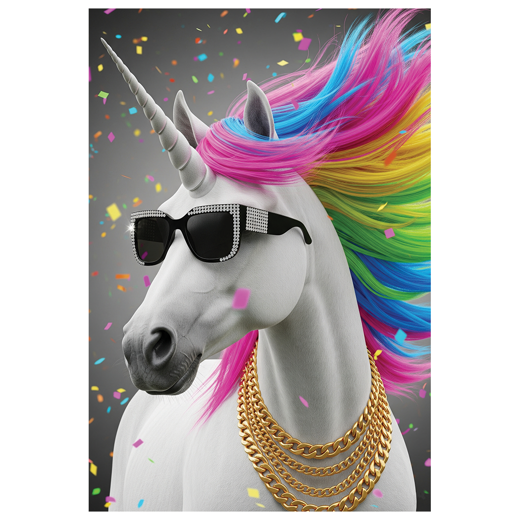 Party Partners 3D Lenticular Greeting Card – Unicorn – 1 Card & 1 Envelope