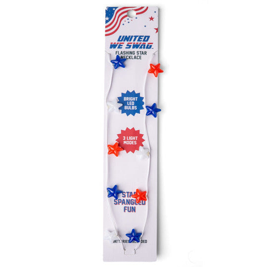 Patriot Pride Star Shapes USA Light-Up Necklace