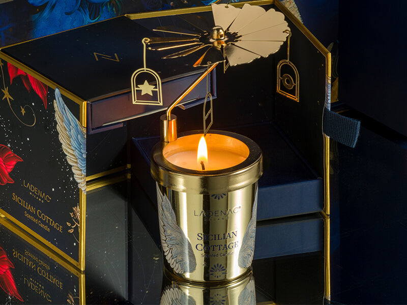 Ladenac Milano Sicilian Cottage Candle with Carousel – 2.6oz.