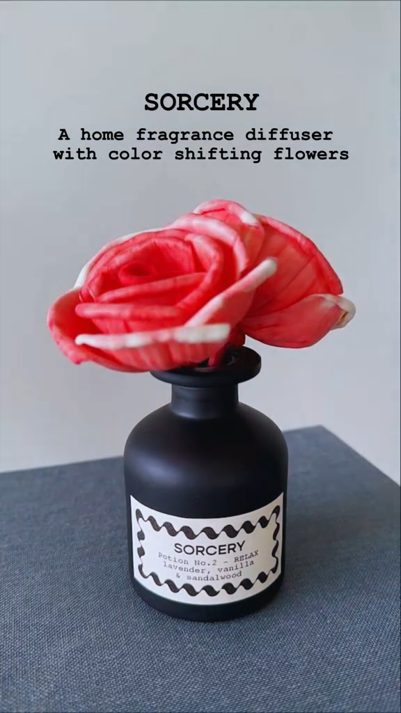54 Celsius Fragrance Diffuser Sorcery with Color Changing Flowers – Lounge– 4 fl. oz