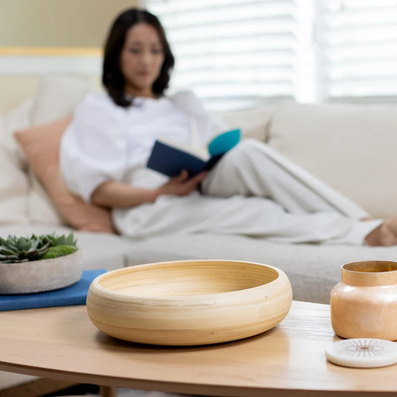 Lexa Bamboo Fruit Bowl – 12" – Natural