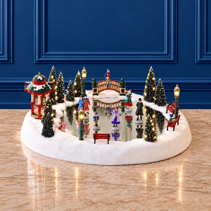 Mr. Christmas Winter Wonderland Christmas Skating Rink – 18" x 16"