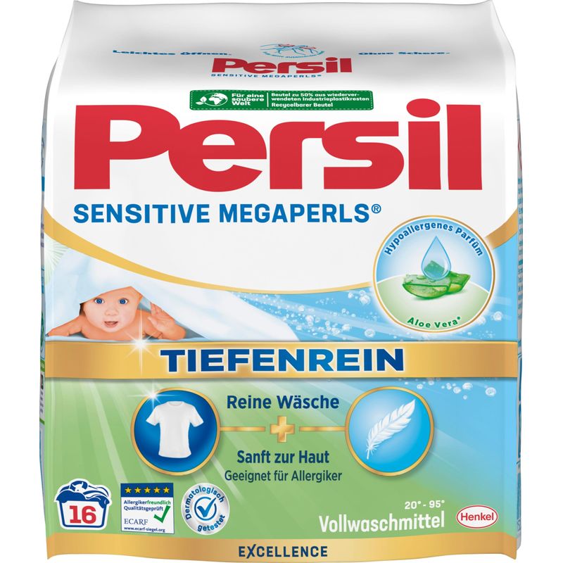 Persil Sensitive Megaperls Laundry Detergent for Allergy Sufferers and Babies – 16 load – Imported from Germany