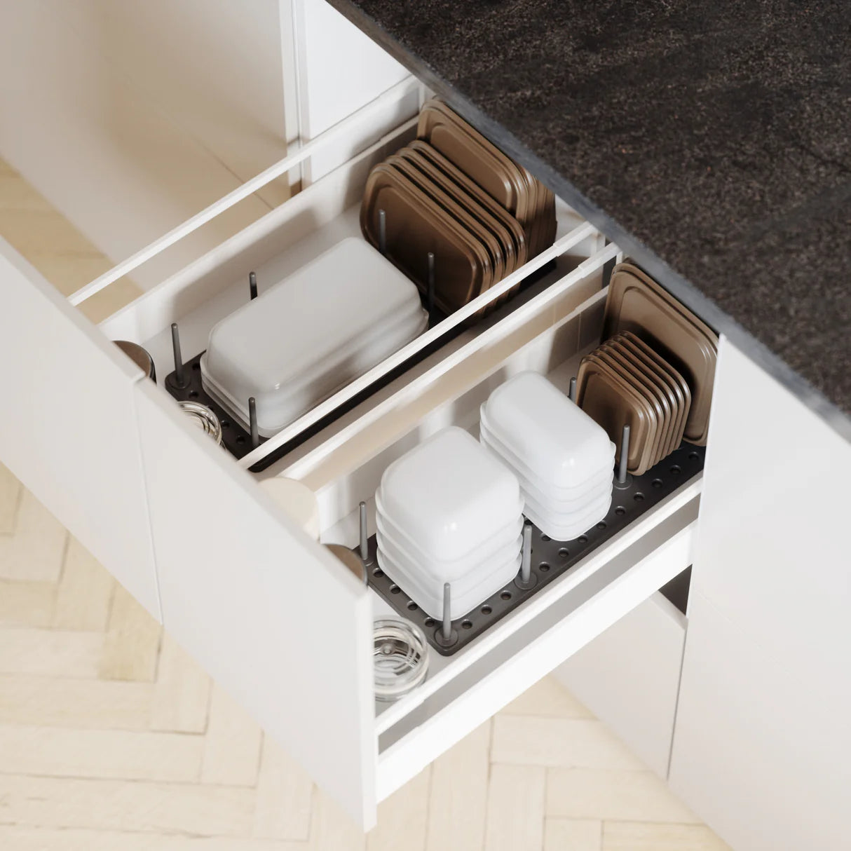 Umbra Peggy Drawer Organizers – Charcoal – Set of 2