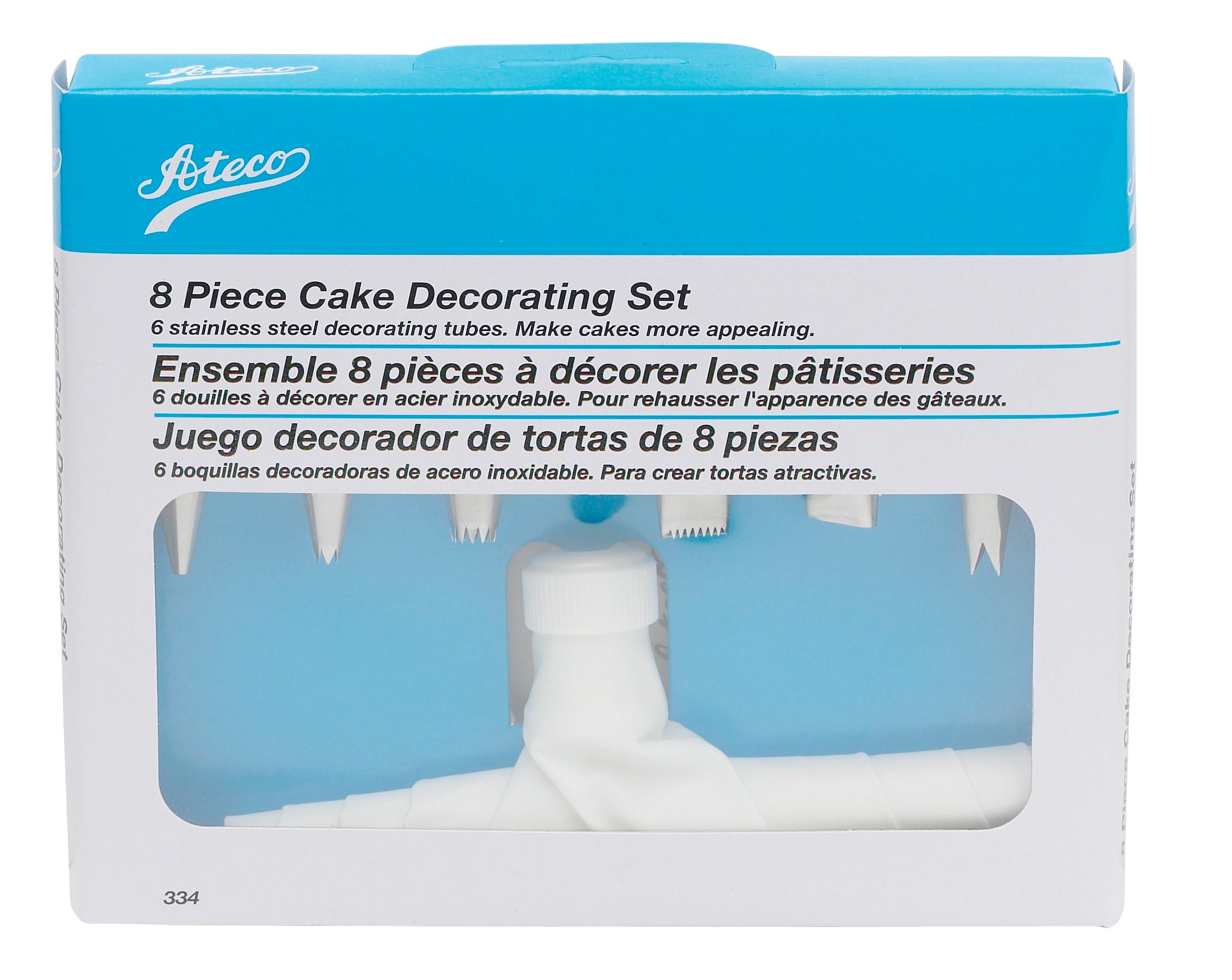 Cake Decorating Set with Flex Bag – 8 Piece