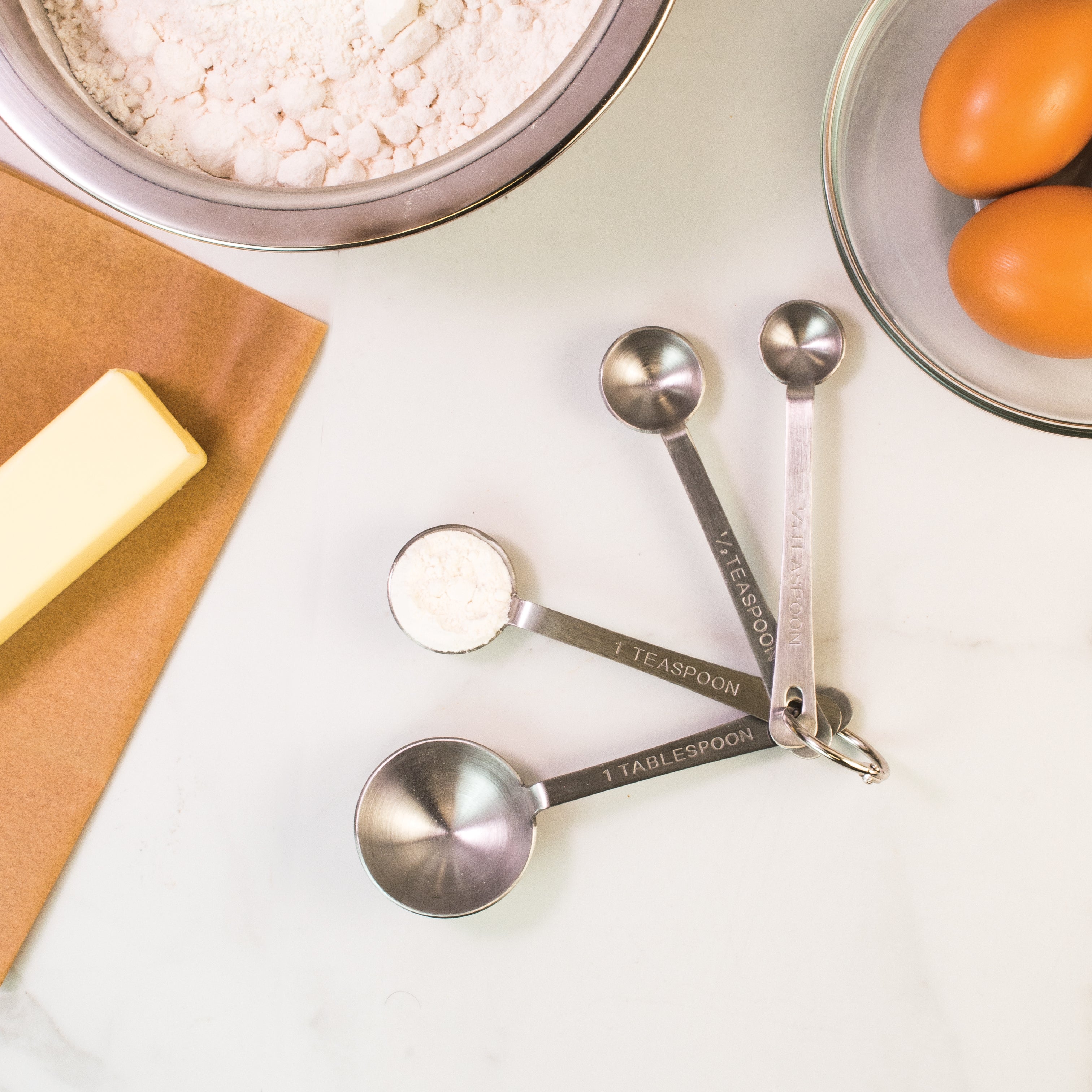 Mrs. Anderson's Stainless Steel Measuring Spoons – 4 Piece Set