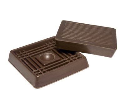 Square Rubber Caster Cups – Pack of 4