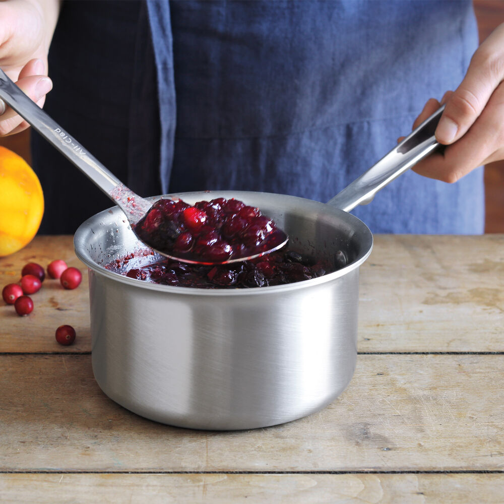 All-Clad D5 Brushed Stainless Steel Saucepan With Lid– 1.5 QT